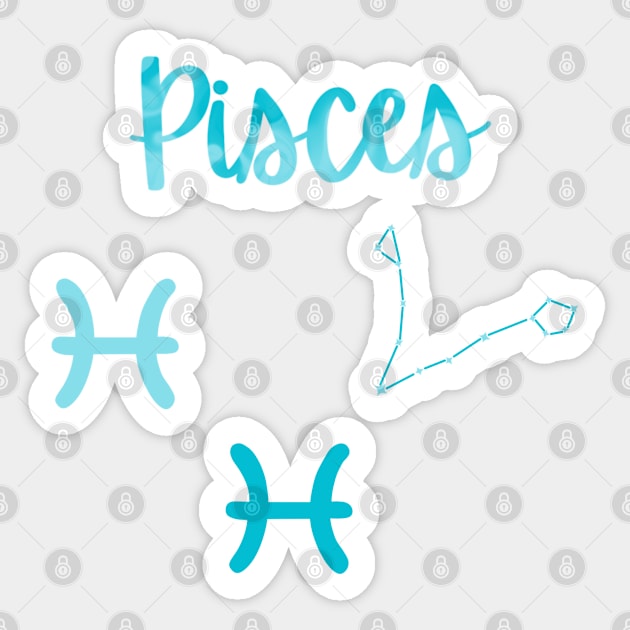 Pisces Zodiac Sticker by lolalistic